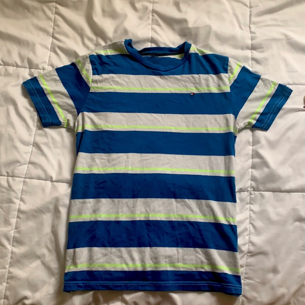 Blue. white, and green Tommy Hilfigure top size S